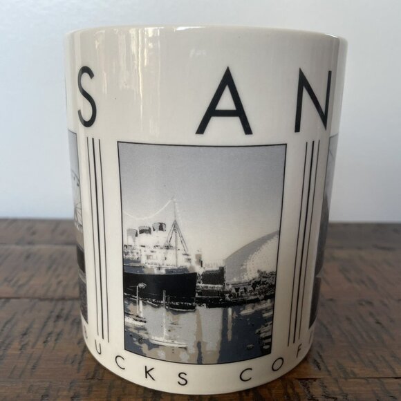 Starbucks Black & White Los Angeles City Scenes 2003 Coffee Mug Cup - Picture 2 of 5